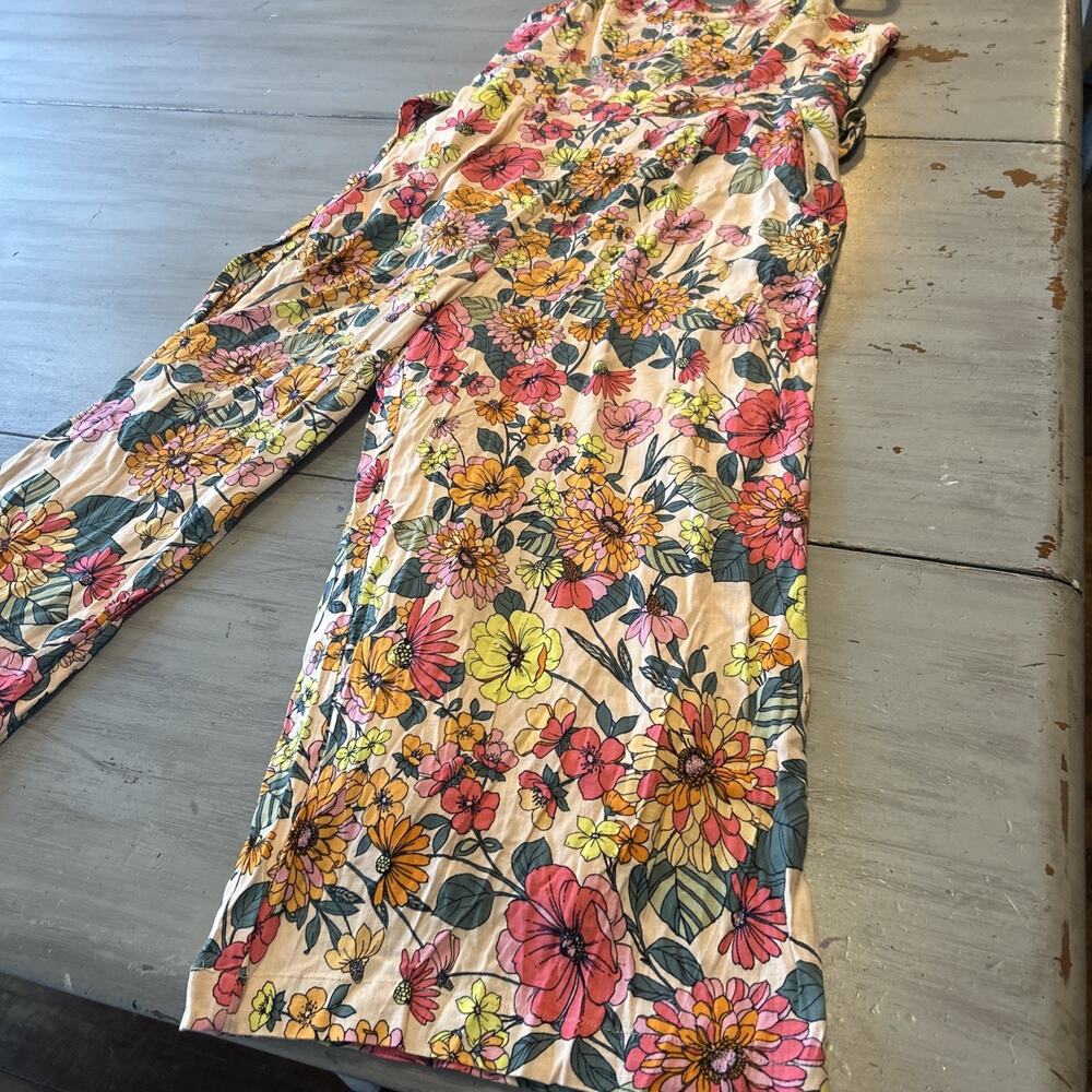Baltic Born Gemma Wide Leg Jumpsuit in Multi Floral Boho Sz XL Milkmaid Cottage - Picture 3 of 13